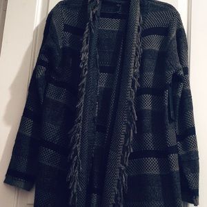Dark Green Stripped Cardigan